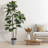 Faux Plants Artificial Tree 61'' Tall Fiddle Leaf Fig Tree in Black Pot Indoor for Home Office Décor