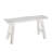 Brunhild Wood Slim Distressed Brown Bench with Smaller White Bench Set