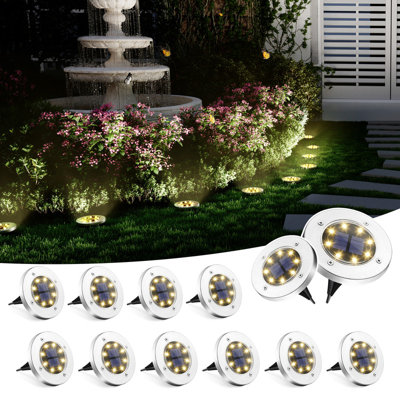 Ensemble de 12 lumières DEL pour énergie solaire à énergie solaire