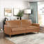 Canapé-lit confortable, revêtement en similicuir, canapé moderne