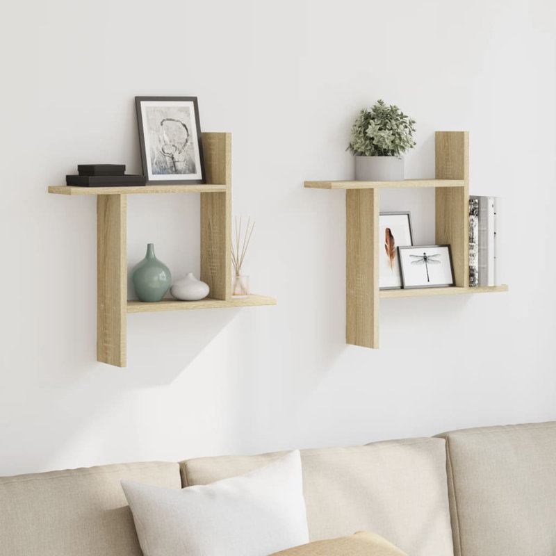 Rocchi Floating Shelf, 50cm H x 50cm W x 12cm, Sonoma Oak