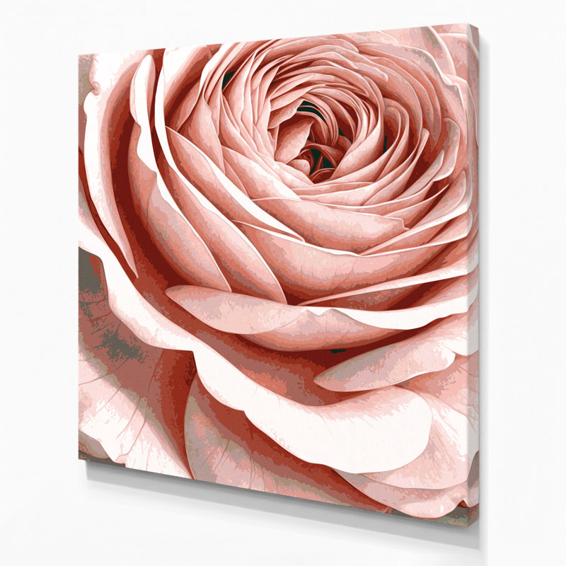 «Watercolor Botanical 1», art mural sur toile beige, H 32 po x l 32 po