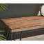 Wood Dining Bench, Rustic Dark Pine Finish