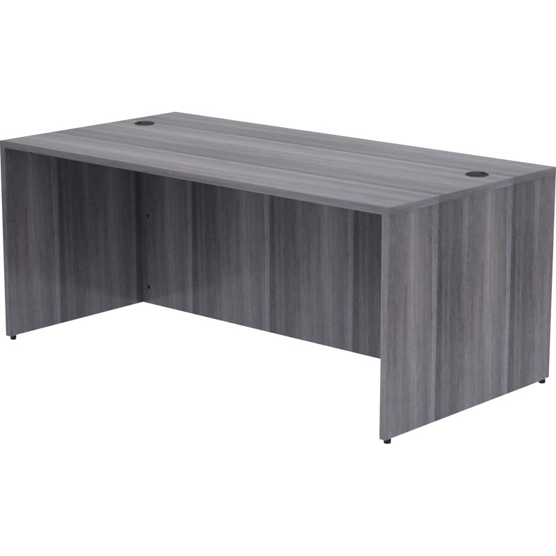 Bureau Essentials Series, H 72 po x l 36 po x P 29,5 po, Gris anthracite patiné