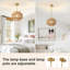 Luminaire de lustre en rotin