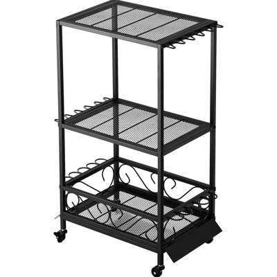 10 Pole Fishing Rod Holder Fishing Rack Cart Organizer with Wheels for Garage