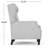 Pushback Recliner Chair, Modern Fabric Wingback Armchair With Nailhead Trim, And Wood Legs, Classic Living Room Recliner For Bedroom
