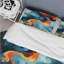 Ensemble de housse de couette Blue and Orange Swirling Harmony Waves III-1194044651