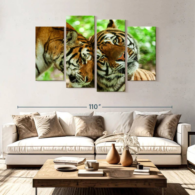 Loving Tigers, 54" H x 84" W