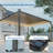 LED Louvered Pergola,Outdoor Pergola with LED Strip Lights, Adjustable Roof Metal Pergola for Patio & Garden-122813309