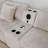 Vega Reversible Faux Fur Sectional with Media Console And Storage Ottoman-1377452580
