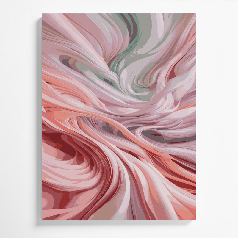 Art numérique sur toile 84 "Abstraction numérique", H 11 po x l 14 po