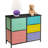 Sorbus 5 Drawers Dresser with Steel Frame and Wood Top in Pastel and Black Frame