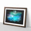 Aurora Borealis At Night Paint Splash - Framed Print-56891421-56891423