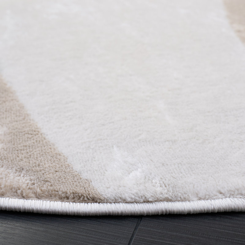 Saylor 100 Performance Abstract Indoor Rug, Round 6'3"
