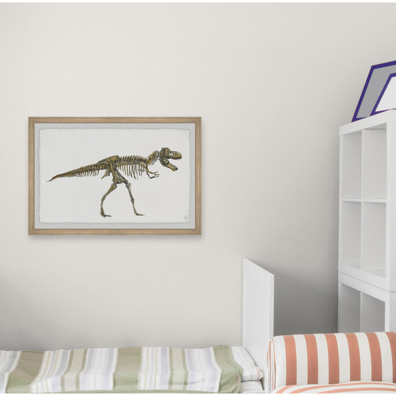 Brodsky 'Tyrannosaurus Skeleton' Framed Print, 24" H x 36" W x 1.5" D