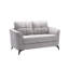 Alcester Light Grey Woven Fabric Sofa Loveseat Living Room Set-121779642