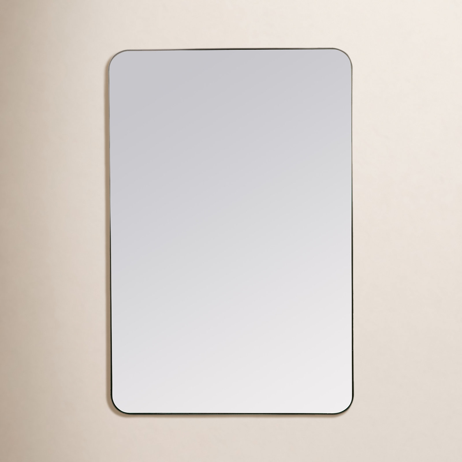 Eaton Modern & Contemporary Accent Mirror, Matte Black, 36" H x 24" W