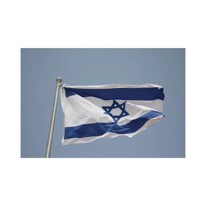 Israeli Flag - Wrapped Canvas Print, 66.04 cm H x 45.72 cm W x 1.91 cm D