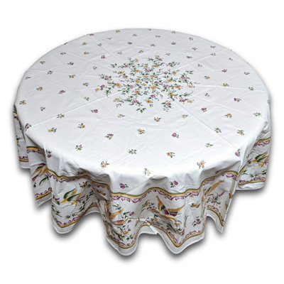 Nappe ronde 100% coton Floral
