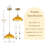 1-Light E26 Base Brass Metal and Glass Dome Pendant Light, Adjustable Height, Dimmable, ETL Listed