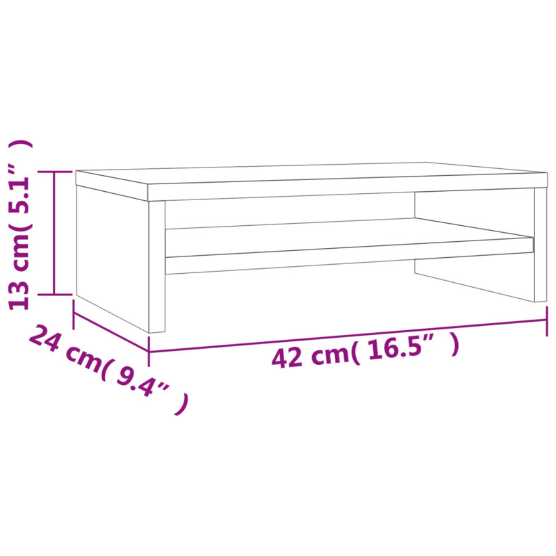 Goddard Monitor Stand, Concrete Grey