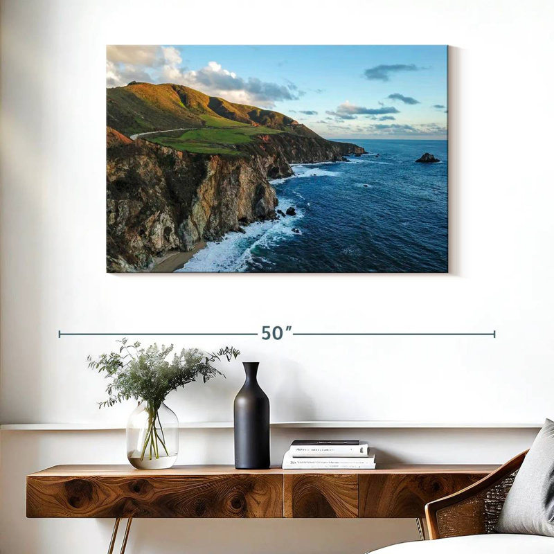 Gillard Cliff In Big Sur, H 26 po x l 39 po