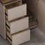 Bureau rectangulaire brun à 3 tiroirs-108308773-108308775