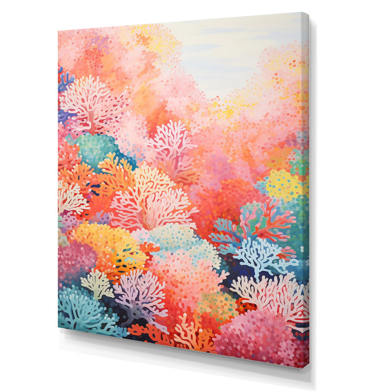 Coral Reef Barrier Expression I, reproduction d'art sur toile, H 44 po x l 34 po x P 1,5 po, Toile tendue