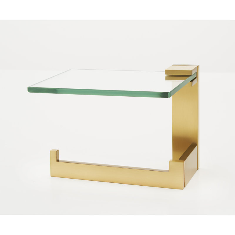Linear TISSUE HOLDER, Satin Brass