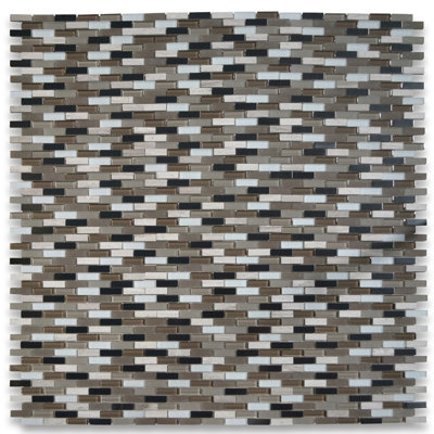 12" x 12" Marble Brick Joint Mosaic Wall & Floor Tile