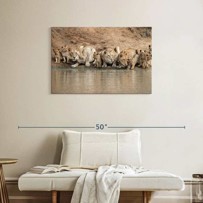 Crowle Thirsty Lions, 24" H x 36" W