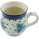 Forget Me Not Handmade Stoneware Coffee Mug