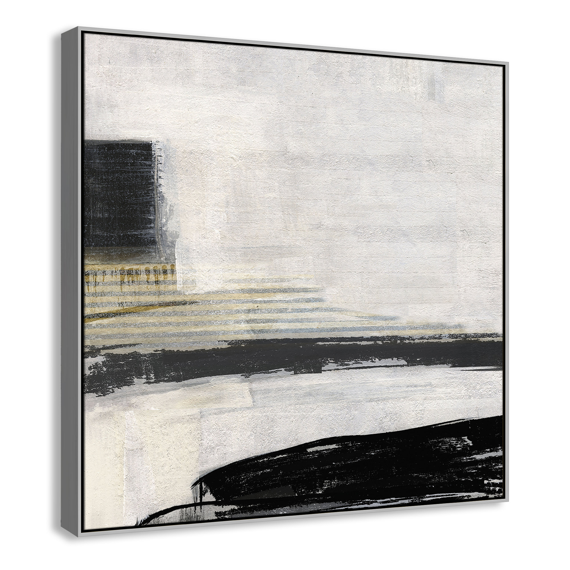 La Bande I Print by Sally Swatland, Silver, 46.5" H x 46.5" W