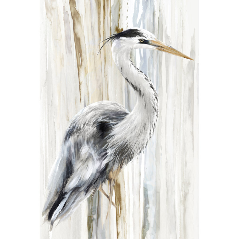 «River Heron I» sur toile par Eva Watts, H 18 po x l 12 po