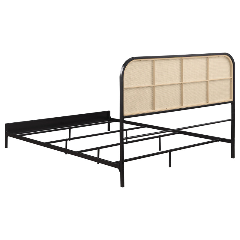 Lit Kenneth, Noir / Beige, Grand lit