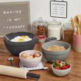 Mixing Bowls Tabletops Gallery Hobnail 4 Piece Stoneware Bowl Set