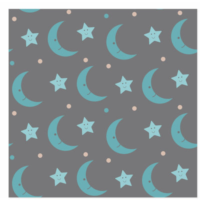 Astronomie et espace, pastel, bleu, Sweat Dreams IV, impression non encadrée pour enfants