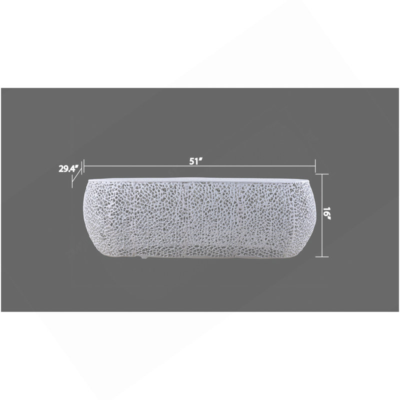Table basse ovale blanche, Blanc