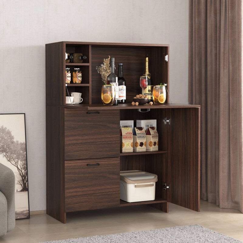 Armoire de bureau pliable 31,5 po - Solution de rangement en noyer