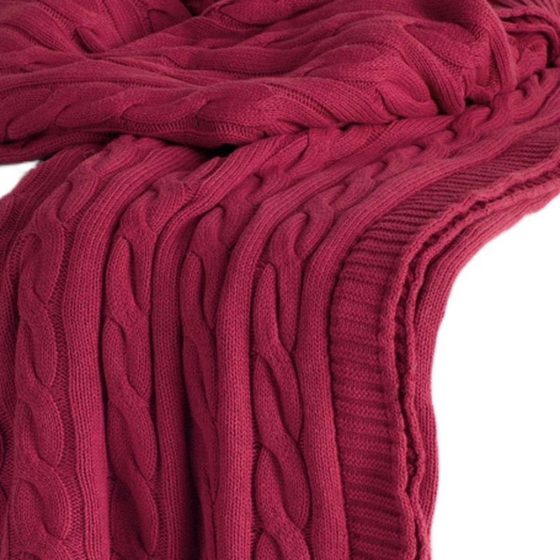 Jeté rouge 100% coton