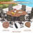 60" Round Metal Patio Dining Table-1876241709