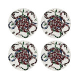 Ouroboros Vegan Leather Round Beaded Placemat