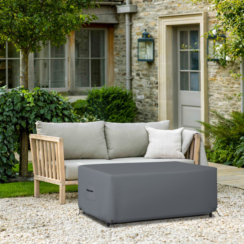 Outdoor Patio Table Cover, 61cm H x 243.8cm W x 111.8cm D, Grey
