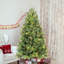 Arbre de Noël automatique vert PE / PVC avec support en métal-133436446
