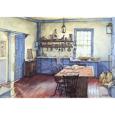 «Farmhouse Kitchen» par Deborah Chabrian, reproduction d'art graphique sur papier sans cadre