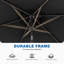 Améliorez votre espace extérieur: parasol rectangulaire DEL de 6 pi x 9 pi avec protection contre les rayons UV, inclinaison facile et résistance au vent-969076186