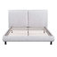 Grand lit plateforme tapissier avec deux grands appuis-tête et tissu épais en polyester-1436266848