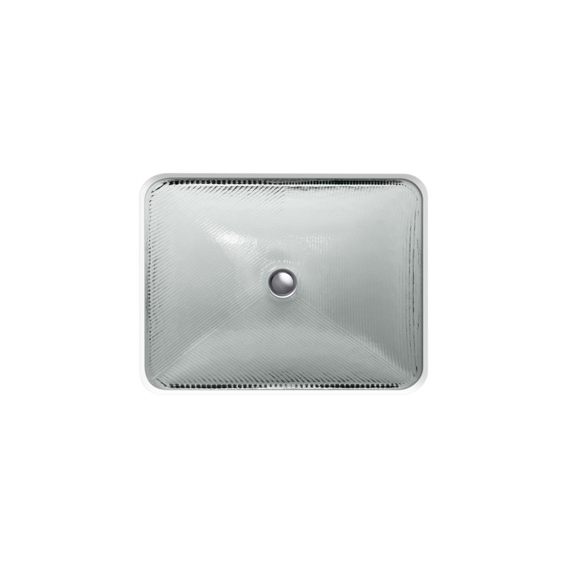 Yepsen Glass Undermount Bathroom Sink, Gray