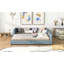 Lit plateforme tapissier grand et simple TG, lit mère et enfant, similicuir-2082380980